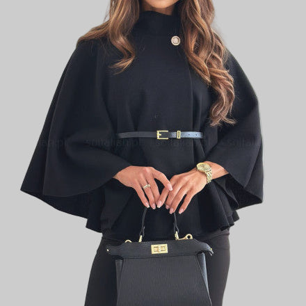 Jazmín | Chaqueta elegante con estampado de mariposas y cinturón