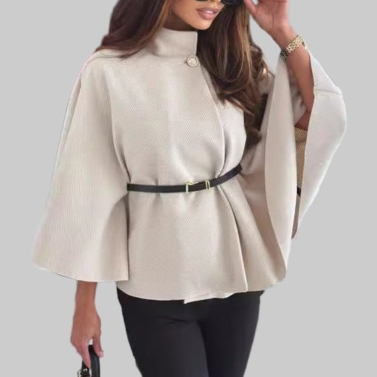 Jazmín | Chaqueta elegante con estampado de mariposas y cinturón