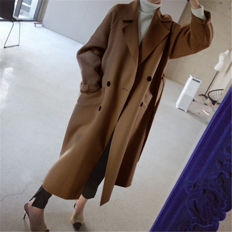 Alicia| Elegante gabardina de imitación de lana para mujer