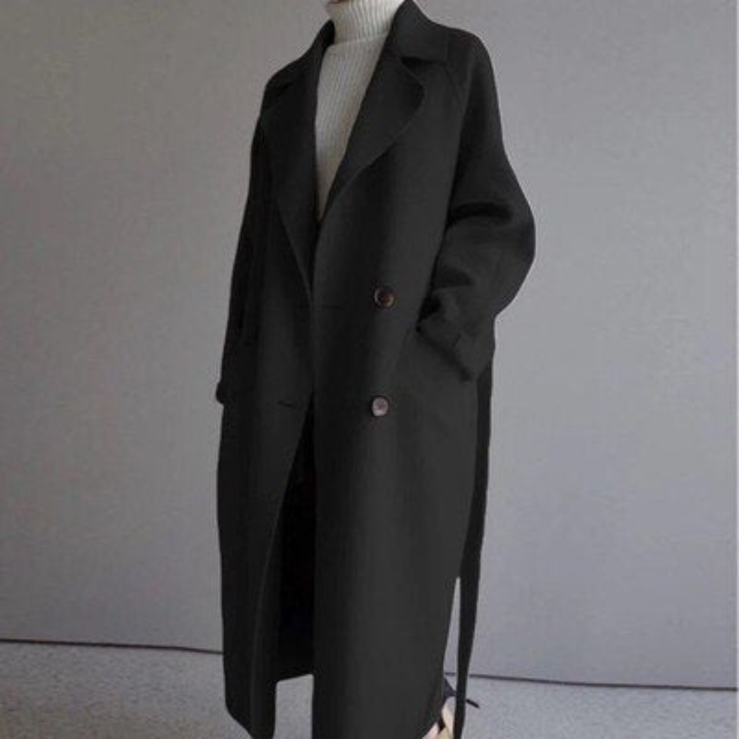 Alicia| Elegante gabardina de imitación de lana para mujer