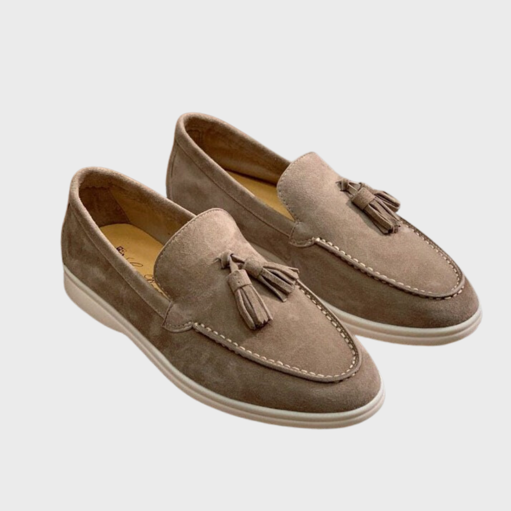 Ken | Mocasines clásicos de ante con borlas para hombre