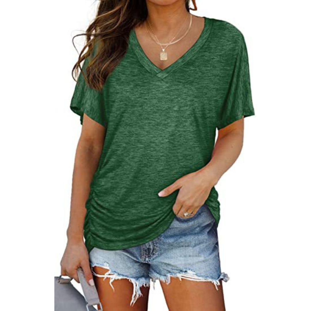 Noor | Camisa de mujer clásica con cuello en V y corte holgado