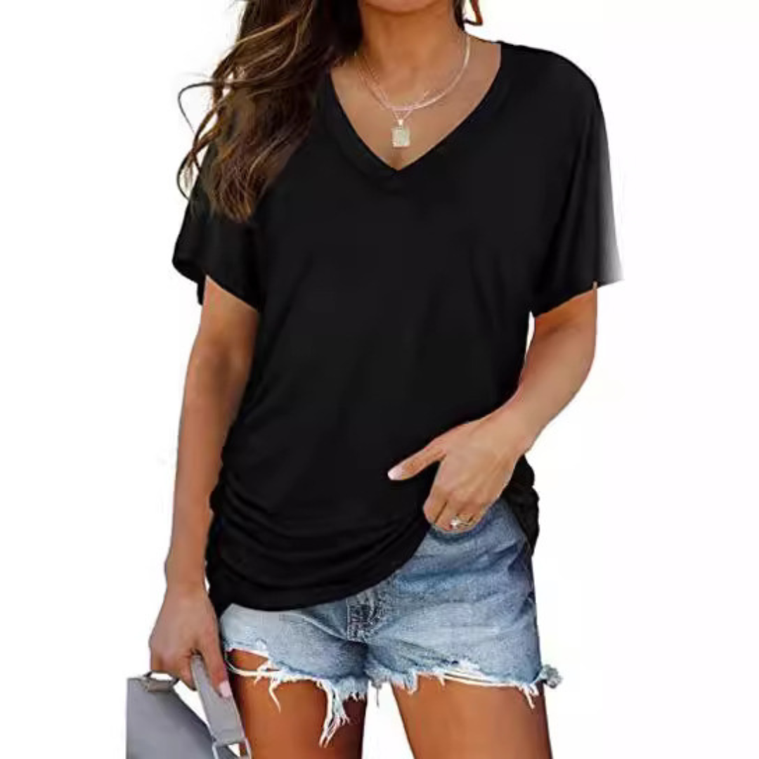 Noor | Camisa de mujer clásica con cuello en V y corte holgado
