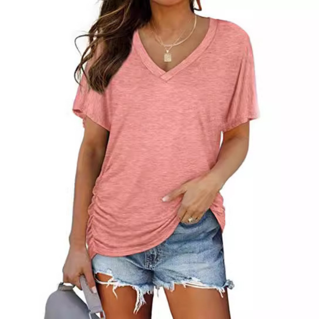 Noor | Camisa de mujer clásica con cuello en V y corte holgado