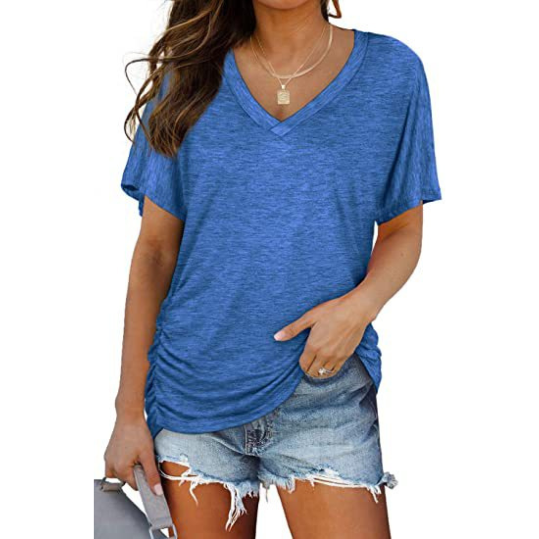 Noor | Camisa de mujer clásica con cuello en V y corte holgado