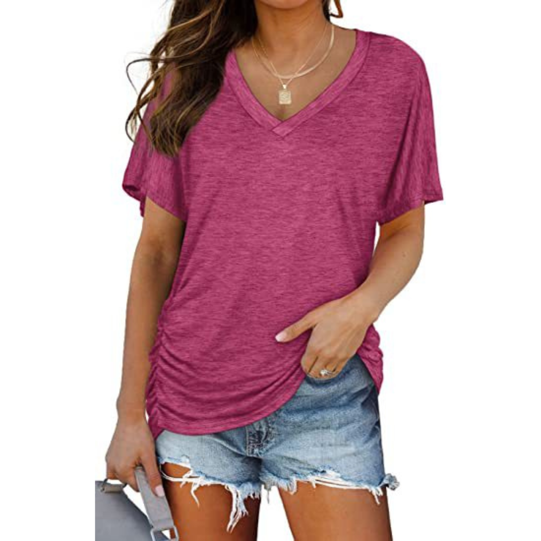 Noor | Camisa de mujer clásica con cuello en V y corte holgado