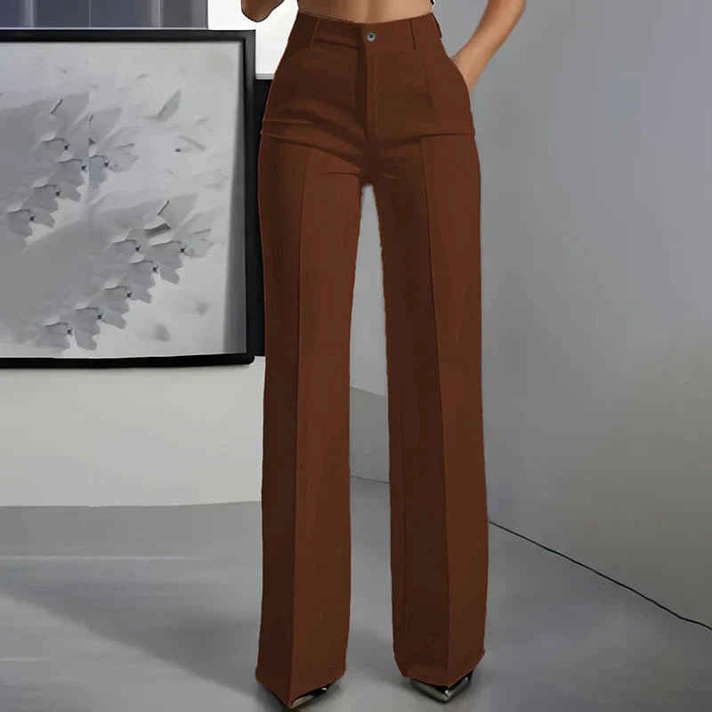 Nicole| Pantalones elegantes de cintura alta