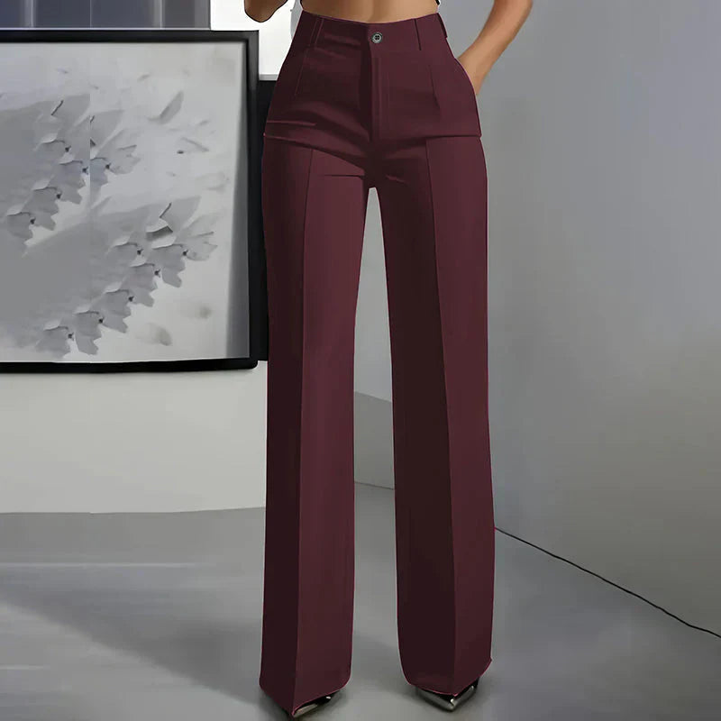 Nicole| Pantalones elegantes de cintura alta