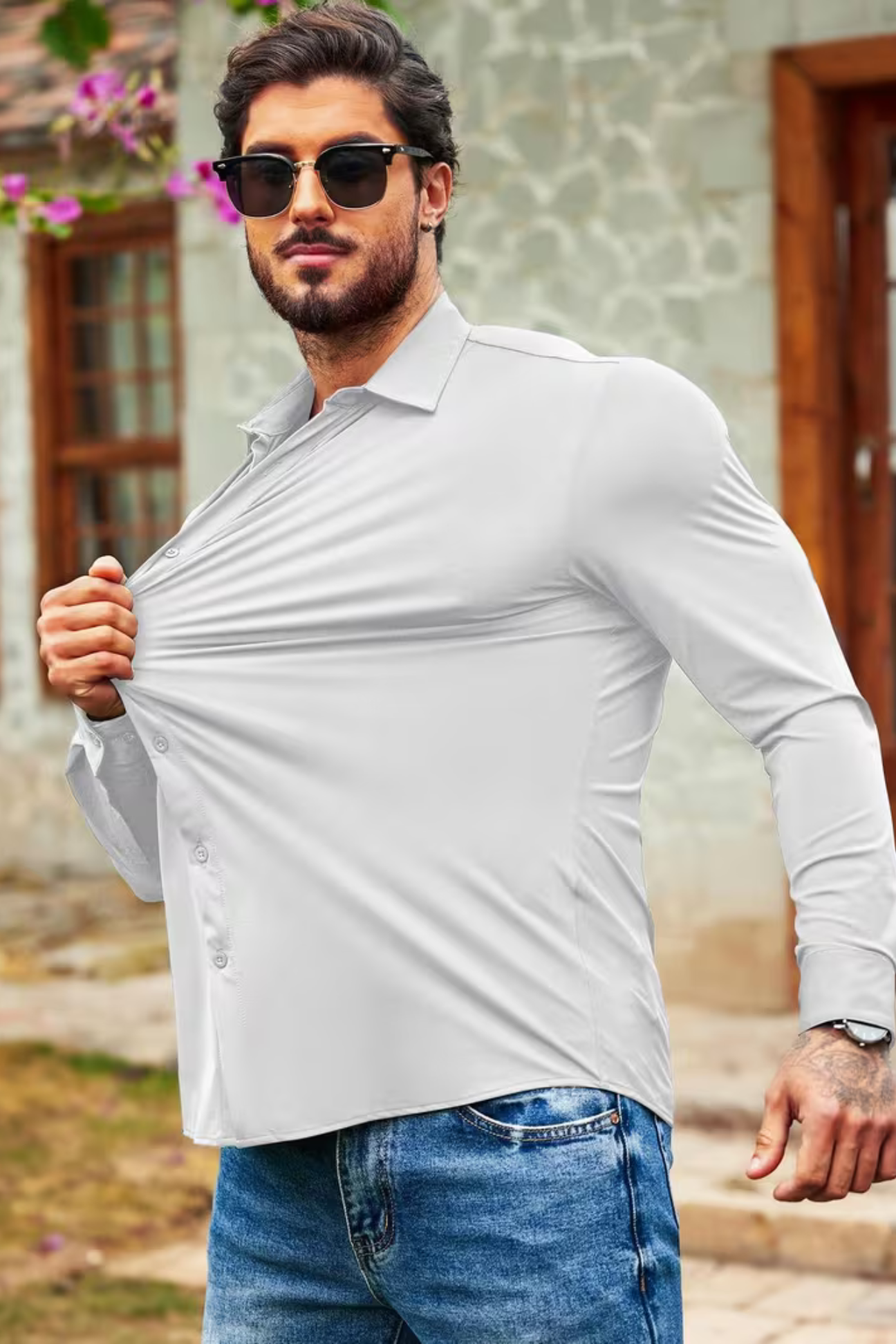 Lorenzo | Camiseta «Signature Muscle Fit» – Blanca