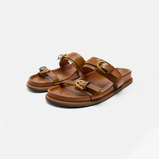 Terracota | Sandalias de piel para mujer