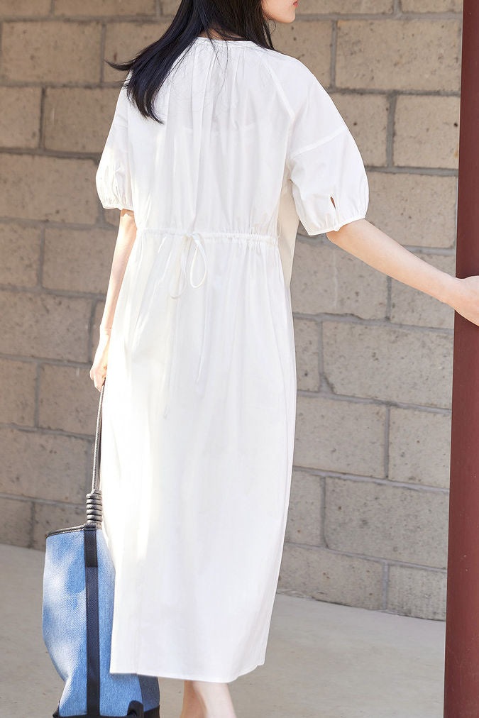 Bibi |  Vestido midi con lazo en la cintura