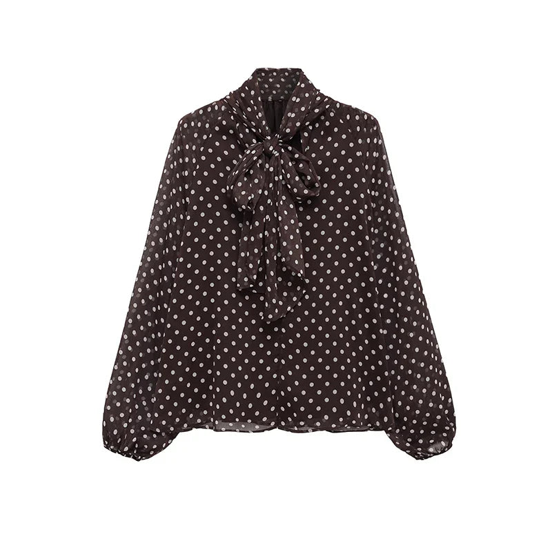 Riviera | Elegante blusa con lazo delantero