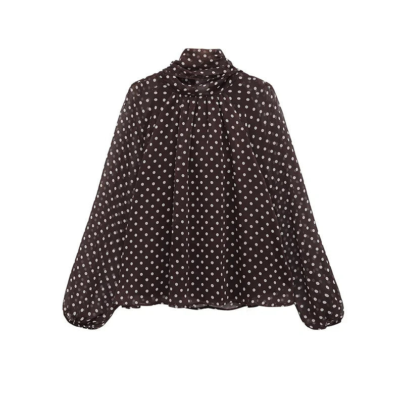 Riviera | Elegante blusa con lazo delantero