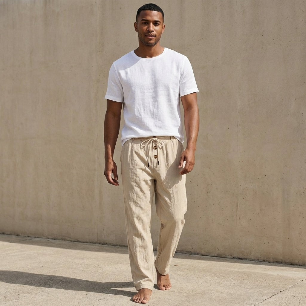 Formentera | Pantalones anchos de lino