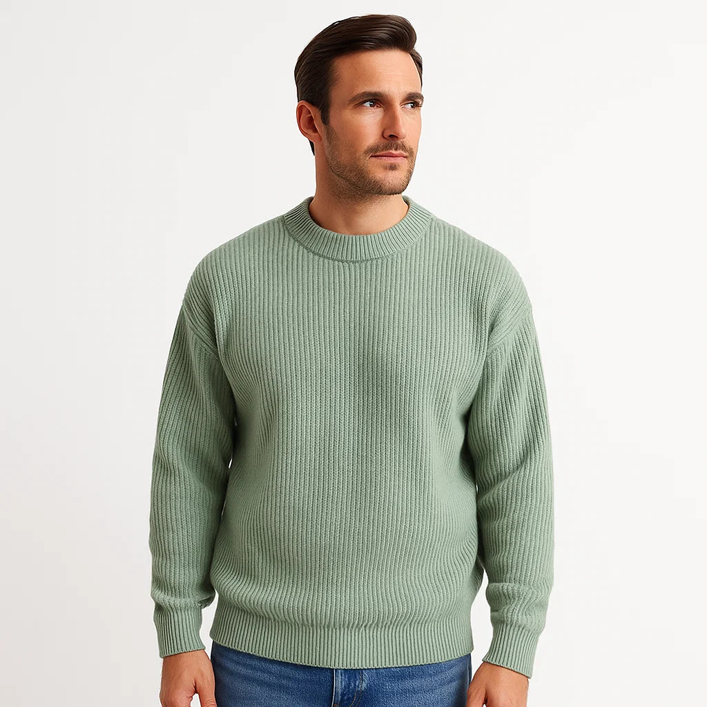 Selecto | Jersey de punto acanalado para hombre | Suéter