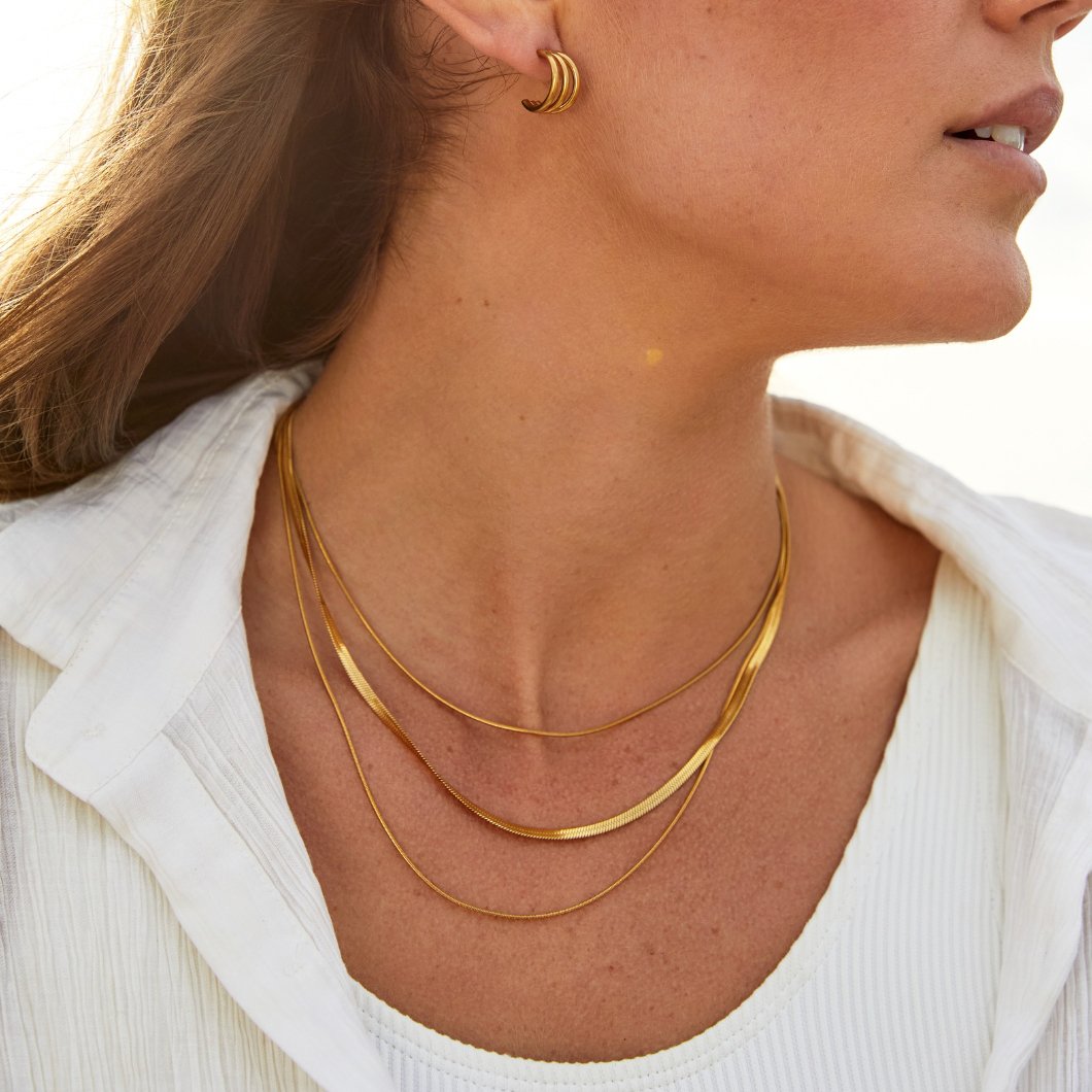 Aurora | Collar de cadena dorada con varios niveles