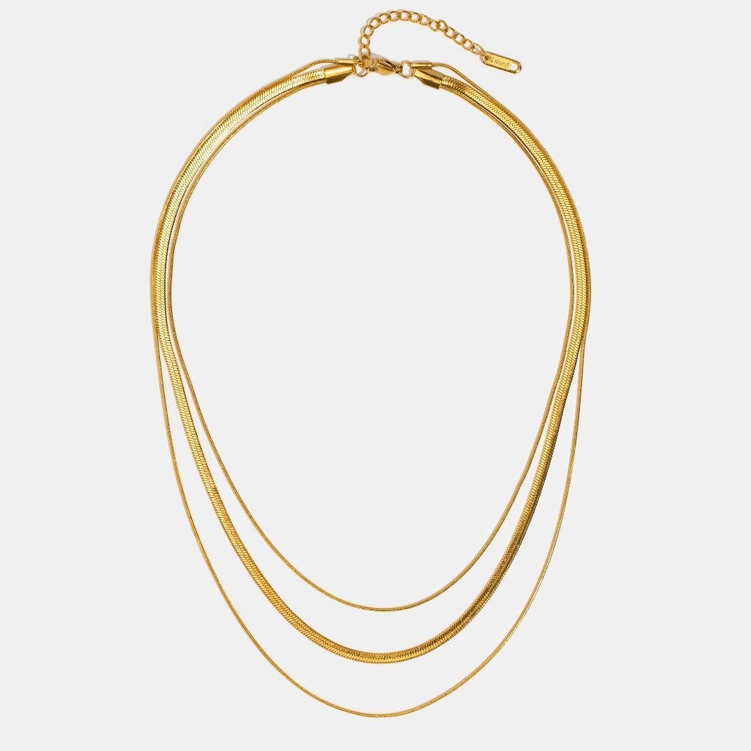 Aurora | Collar de cadena dorada con varios niveles