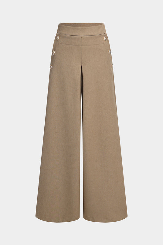Chloe | Pantalones anchos con fruncidos